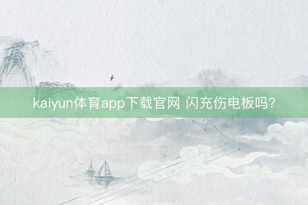 kaiyun体育app下载官网 闪充伤电板吗?