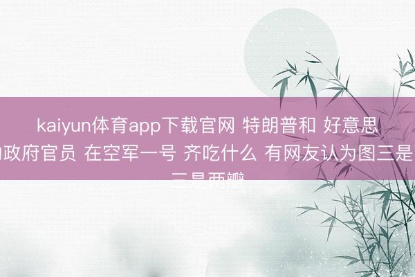 kaiyun体育app下载官网 特朗普和 好意思国的政府官员 在空军一号 齐吃什么 有网友认为图三是两瓣