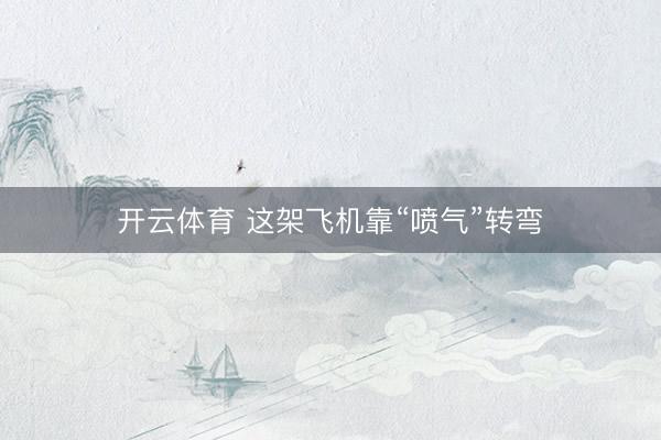 开云体育 这架飞机靠“喷气”转弯